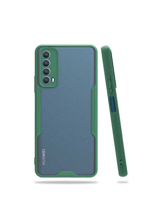 Huawei P Smart 2021 Uyumlu Kılıf Zore Parfe Kapak Koyu Yeşil
