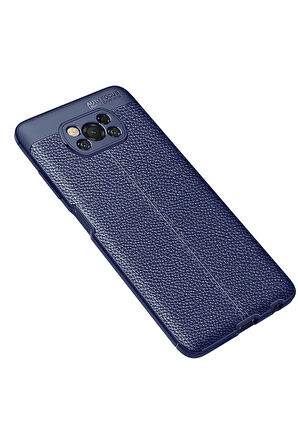 Xiaomi Poco X3 Uyumlu Kılıf Zore Niss Silikon Kapak Lacivert