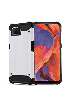Oppo A73 Uyumlu Kılıf Zore Crash Silikon Kapak Gri