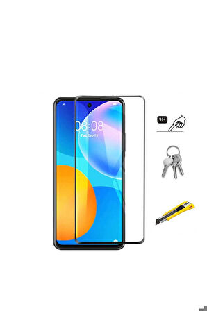 Huawei P Smart 2021 Uyumlu Zore Kenarları Kırılmaya Dayanıklı Cam Ekran Koruyucu