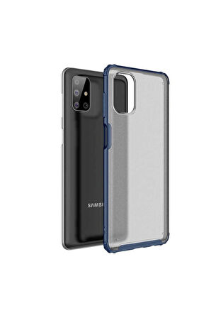 Samsung Galaxy M51 Uyumlu Kılıf Zore Volks Kapak Lacivert