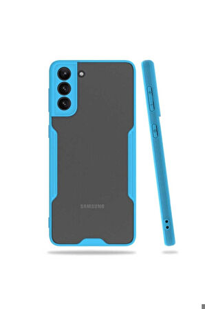Samsung Galaxy S21 Uyumlu Kılıf Zore Parfe Kapak Mavi