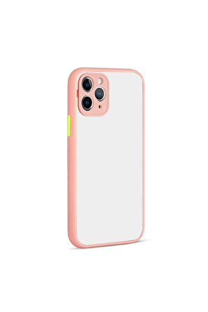 Apple iPhone 12 Pro Max Uyumlu Kılıf Zore Hux Kapak Pembe