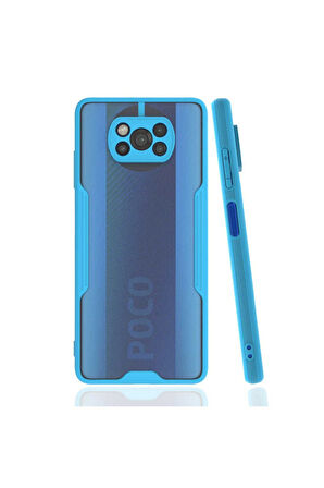 Xiaomi Poco X3 Uyumlu Kılıf Zore Parfe Kapak Mavi