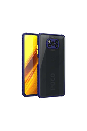Xiaomi Poco X3 Uyumlu Kılıf Zore Kaff Kapak Lacivert