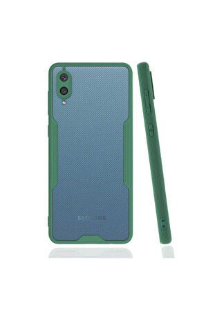 Samsung Galaxy A02 Uyumlu Kılıf Zore Parfe Kapak Koyu Yeşil