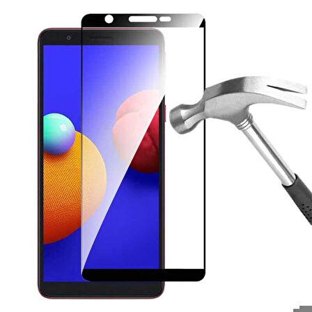 Samsung Galaxy A01 Core Uyumlu Zore Kenarları Kırılmaya Dayanıklı Cam Ekran Koruyucu