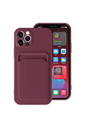 Apple iPhone 12 Pro Max Uyumlu Kılıf Zore Ofix Kapak Mürdüm