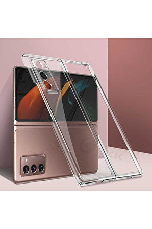 Samsung Galaxy Z Fold 2 Uyumlu Kılıf Zore Kıpta Kapak Renksiz