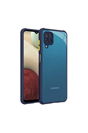 Samsung Galaxy A12 Uyumlu Kılıf Zore Kaff Kapak Lacivert