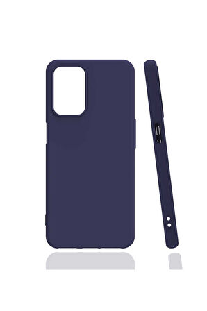 Oppo A54 4G Uyumlu Kılıf Zore Biye Silikon Lacivert