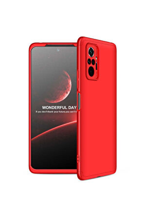 Xiaomi Redmi Note 10 Pro Uyumlu Kılıf Zore Ays Kapak Kırmızı