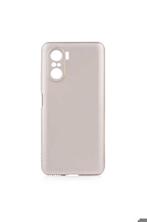 Xiaomi Redmi K40 Uyumlu Kılıf Zore Premier Silikon Kapak Gold