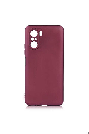 Xiaomi Redmi K40 Uyumlu Kılıf Zore Premier Silikon Kapak Mürdüm