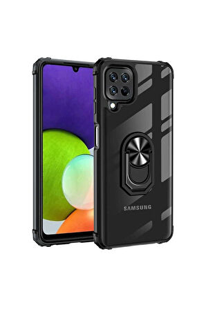 Samsung Galaxy A22 4G Uyumlu Kılıf Zore Mola Kapak Siyah