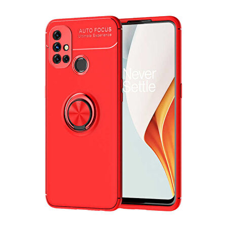 OnePlus Nord N10 5G Uyumlu Kılıf Zore Ravel Silikon Kapak Kırmızı