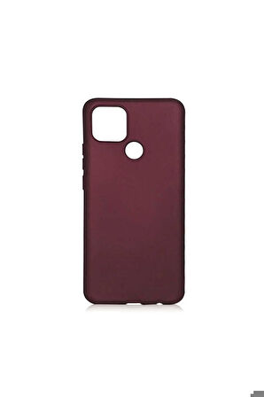 Oppo A15 Uyumlu Kılıf Zore Premier Silikon Kapak Mürdüm