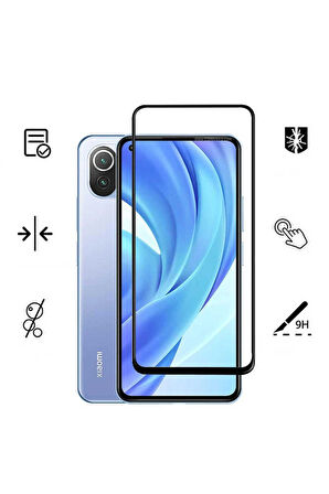 Xiaomi Mi 11 Lite Uyumlu Zore Kenarları Kırılmaya Dayanıklı Cam Ekran Koruyucu