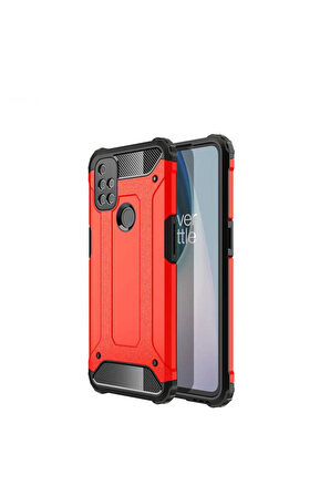 OnePlus Nord N10 5G Uyumlu Kılıf Zore Crash Silikon Kapak Kırmızı