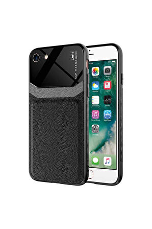 Apple iPhone SE 2020 Uyumlu Kılıf Zore Emiks Kapak Siyah