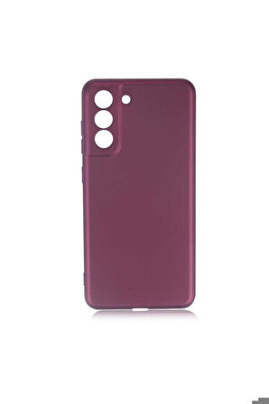 Samsung Galaxy S21 FE Uyumlu Kılıf Zore Premier Silikon Kapak Mürdüm