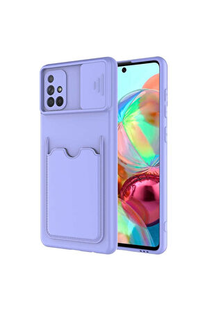 Samsung Galaxy A71 Uyumlu Kılıf Zore Kartix Kapak Lacivert