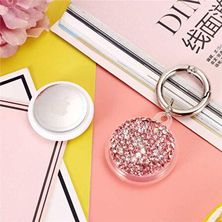 Zore Airtag 03 Silikon Anahtarlık Rose Gold