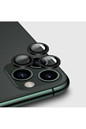 Apple iPhone 12 Pro Uyumlu CL-01 Kamera Lens Koruyucu Siyah