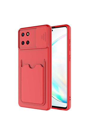 Samsung Galaxy A81 (Note 10 Lite) Uyumlu Kılıf Zore Kartix Kapak Kırmızı