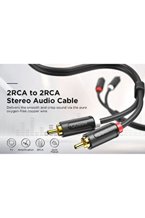 Qgeem QG-AU12 Dual RCA Aux Audio Kablo 3.05M