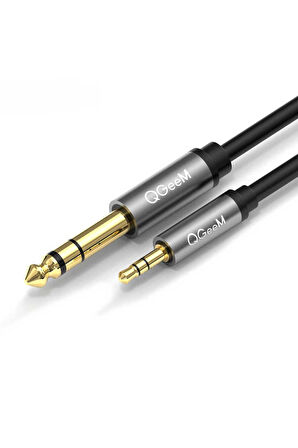 Qgeem QG-AU02 3.5mm To 6.35mm Aux Audio Kablo 1.5M