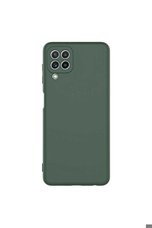 Samsung Galaxy M32 Uyumlu Kılıf Zore Mara Lansman Kapak Koyu Yeşil