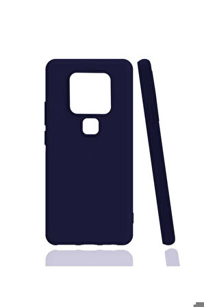 Tecno Camon 16 Uyumlu Kılıf Zore Biye Silikon Lacivert