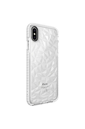 Apple iPhone XS Max Uyumlu Kılıf Zore Buzz Kapak Beyaz