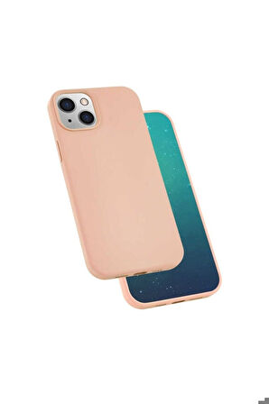 Apple iPhone 13 Uyumlu Kılıf Zore Silk Silikon Pembe