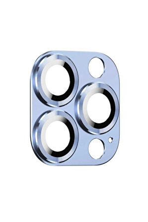 Apple iPhone 13 Pro Uyumlu CL-03 Kamera Lens Koruyucu Mavi Açık