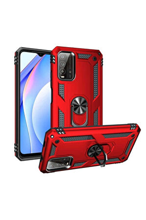 Xiaomi Redmi 9T Uyumlu Kılıf Zore Vega Kapak Kırmızı