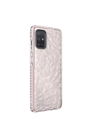Samsung Galaxy A71 Uyumlu Kılıf Zore Buzz Kapak Pembe