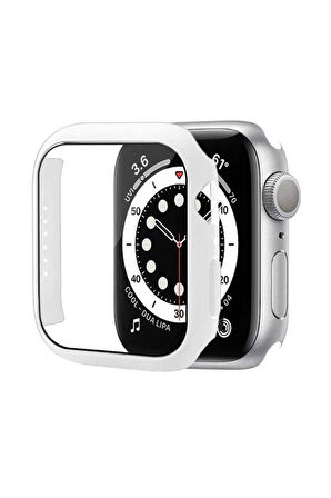 Apple Watch 7 45mm Uyumlu Zore Watch Gard 01 Ekran Koruyucu Beyaz