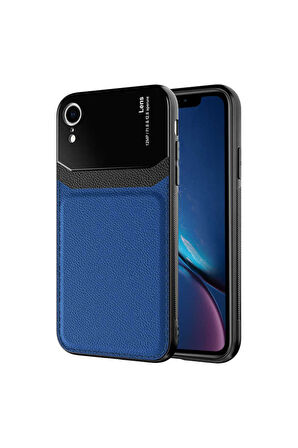 Apple iPhone XR Uyumlu Kılıf Zore Emiks Kapak Lacivert