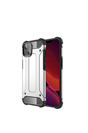 Apple iPhone 13 Mini Uyumlu Kılıf Zore Crash Silikon Kapak Gri