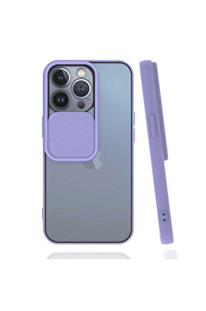 Apple iPhone 13 Pro Uyumlu Kılıf Zore Lensi Kapak Lila