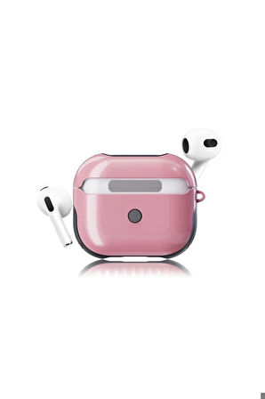 Apple Airpods 3. Nesil Uyumlu Kılıf Zore Shockproof Silikon Pembe