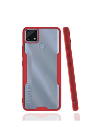 Realme C25 Uyumlu Kılıf Zore Parfe Kapak Kırmızı