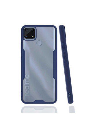 Realme C25 Uyumlu Kılıf Zore Parfe Kapak Lacivert