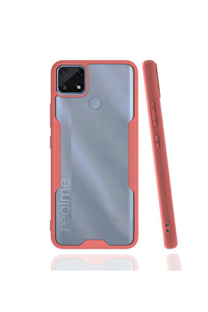 Realme C25 Uyumlu Kılıf Zore Parfe Kapak Pembe