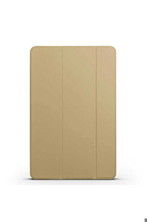 Xiaomi Mi Pad 5 Uyumlu Zore Smart Cover Standlı 1-1 Kılıf Gold