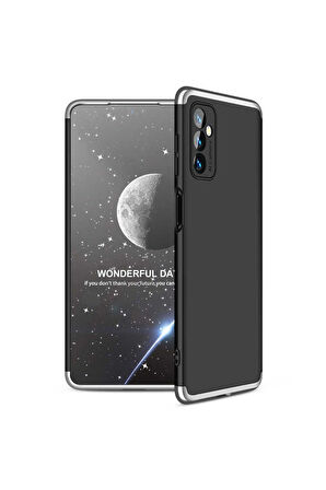 Samsung Galaxy M52 Uyumlu Kılıf Zore Ays Kapak Siyah-Gri