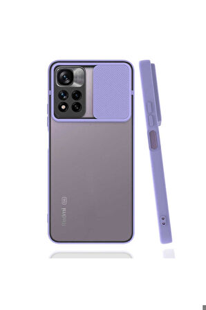 Xiaomi Redmi Note 11 Pro Plus 5G Uyumlu Kılıf Zore Lensi Kapak Lila
