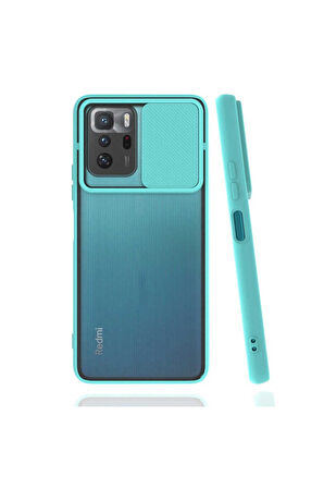 Xiaomi Poco X3 GT Uyumlu Kılıf Zore Lensi Kapak Turkuaz